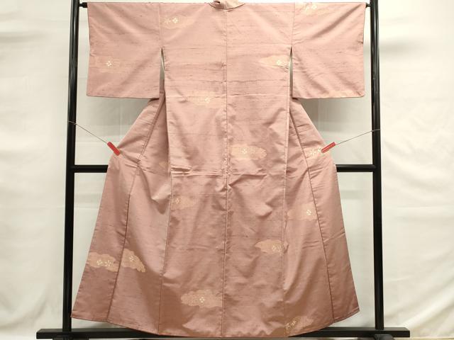 平和屋着物■上質な紬 雲取り亀甲地紋 正絹 逸品 DABG6677cd