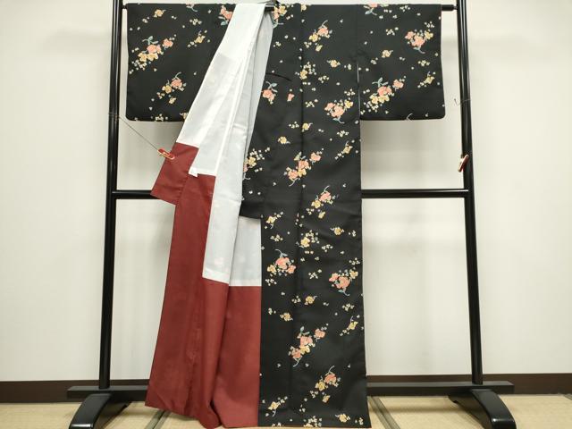 平和屋着物■小紋 草花文 暈し染め 洗える着物 CABH1033ou