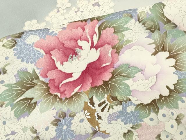 平和屋着物■豪華色留袖 花車文 暈し染め 銀彩 正絹 逸品 CABH1012ou