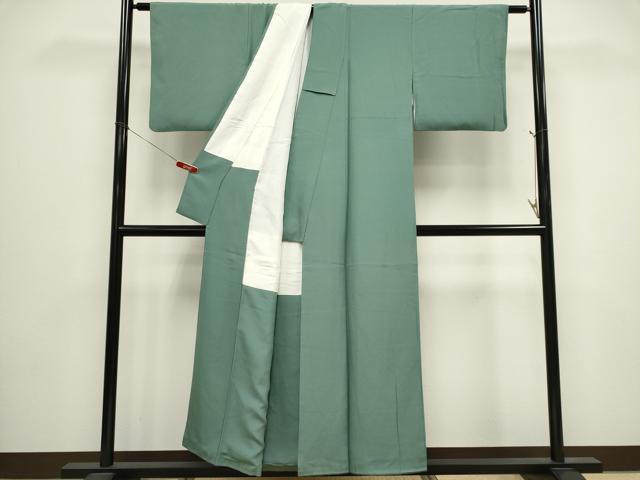 平和屋着物■上質な色無地 薄青色 正絹 逸品 CABH1042ou