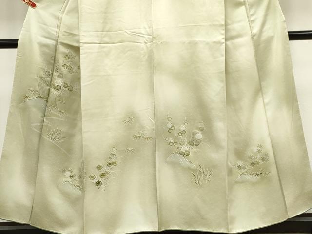 平和屋着物■訪問着 風景草花文 暈し染め 正絹 逸品 CABH1043ou