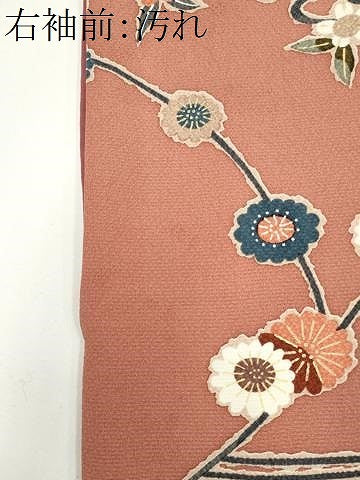 平和屋着物■上質な小紋 枝花文 正絹 逸品 CABH1053ou