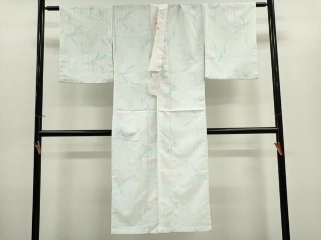 平和屋着物■長襦袢 無双仕立て 笹の葉文 半衿刺繍 洗える着物 CABH1060ou
