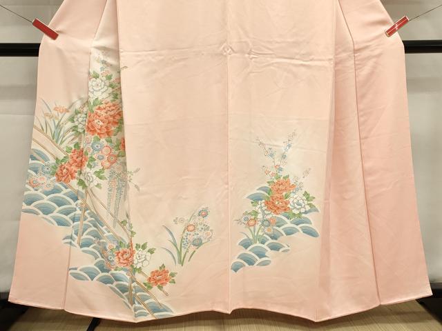 平和屋着物■訪問着 青海波花文 暈し染め 正絹 逸品 DABG6809cd