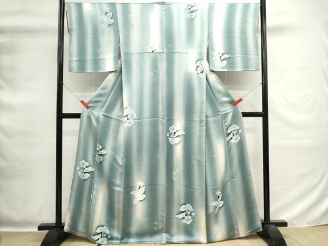 平和屋着物■上質な小紋 草花文 暈し染め 正絹 逸品 DABG6820cd