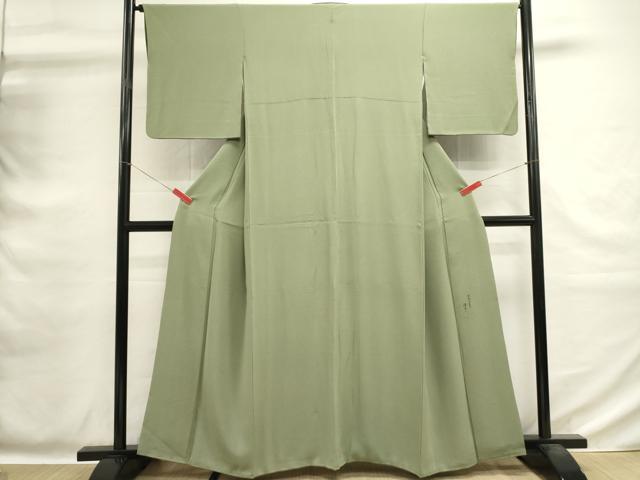 平和屋着物■伝統工芸士 加賀友禅作家 吉田淳子 色無地 柳茶色 正絹 逸品 DABG6825cd