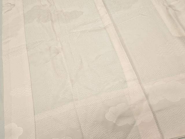 平和屋着物■長襦袢 無双仕立て 雲重ね吉祥地紋 正絹 逸品 DABG6819cd