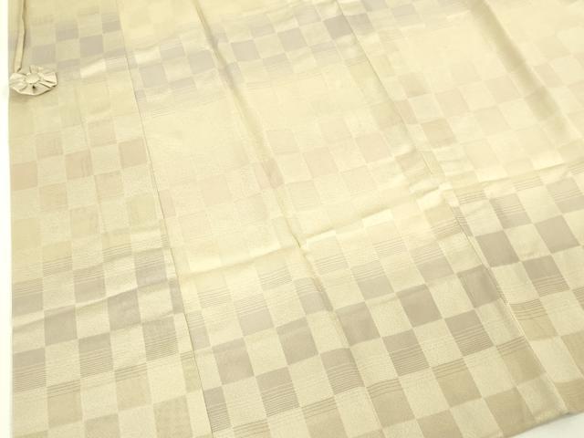 平和屋着物∞極上 道中着 スリーシーズン 春夏秋 塵除け ロング丈 市松紋紗 暈し染め 逸品 未使用 DZAB7511kh6