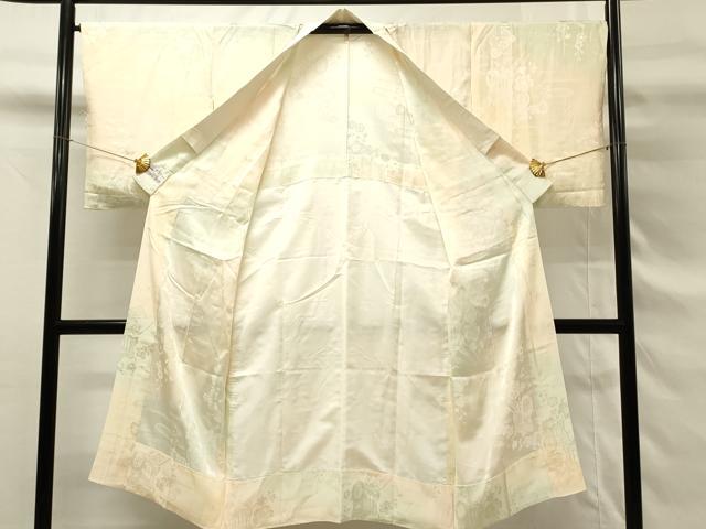 平和屋着物■長襦袢 無双仕立て 御所車花文 暈し染め やまと誂製 正絹 逸品 DABG4187qp