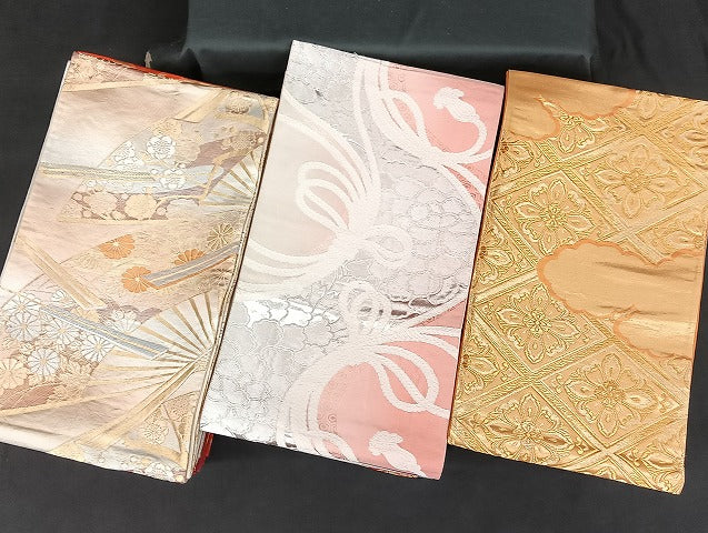 平和屋着物■袋帯 西陣 まとめて100点 鳳凰 鶴 尾長鳥 花柄 七宝 正倉院 金銀糸 など 着用可能多数 未使用品あり 全て正絹 mmm1157