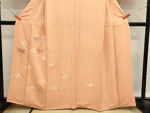 平和屋着物■訪問着 絞り 刺繍 青海波文 正絹 逸品 DABG6872cd