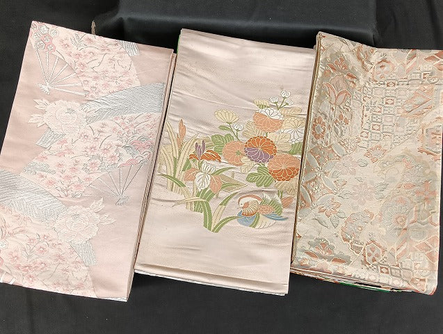 平和屋着物■袋帯 西陣 まとめて100点 鳳凰 向い鶴 鴛鴦 更紗 花柄 七宝 正倉院 佐賀錦 金銀糸 着用可能多数 未使用品有 全て正絹 mmm1171