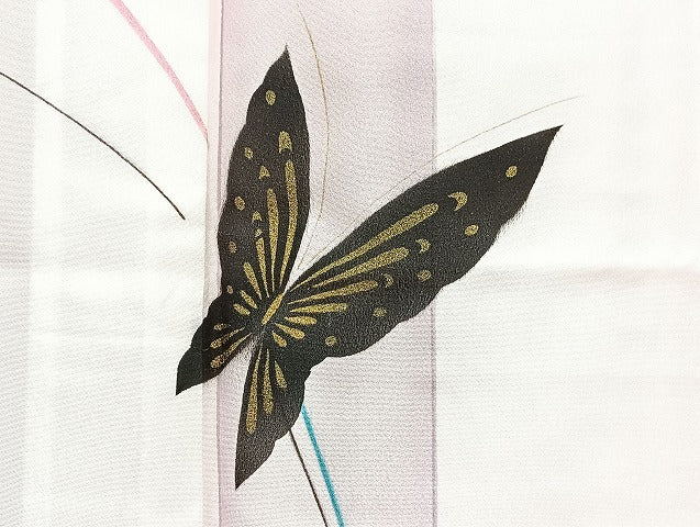 平和屋着物■着物 訪問着 単衣 まとめて 20点 鶴 蝶 花柄 駒刺繍 金彩 洗える着物 和服 ハンドメイド リメイク 生地 未使用品あり mmm1172