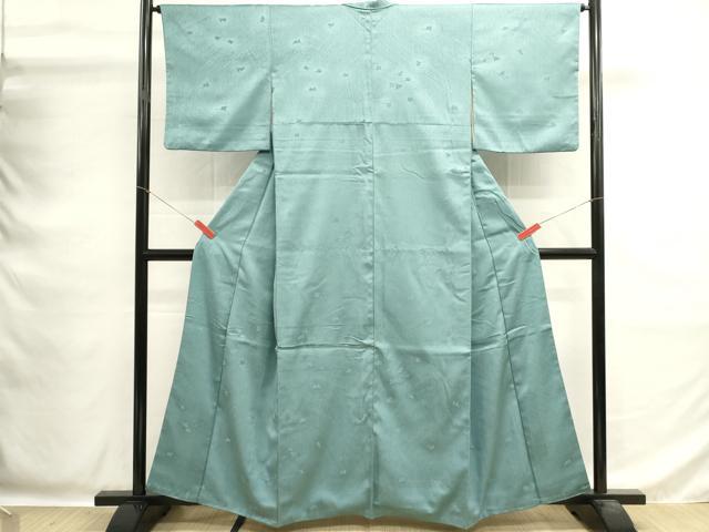 平和屋着物■上質な小紋 草葉文 浅縹色 正絹 逸品 DABG6893cd