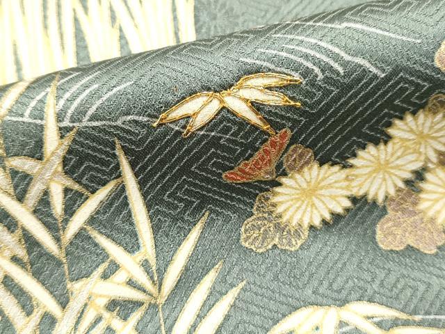 平和屋着物■訪問着 駒刺繍 流水花文 金彩 正絹 逸品 DABG6918cd