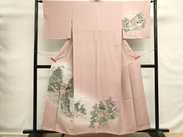 平和屋着物■訪問着 渡橋風景文 暈し染め 金彩 正絹 逸品 DABG6911cd