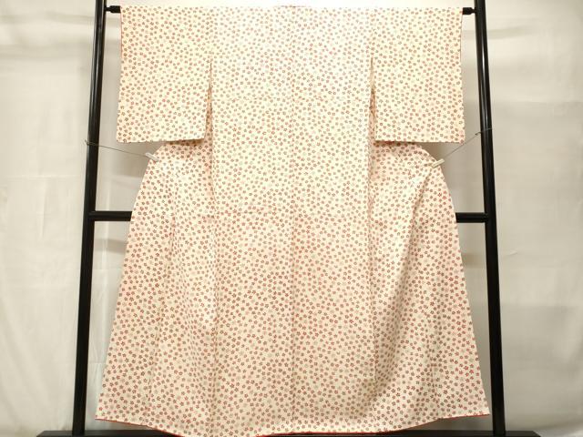 平和屋着物■上質な小紋 舞桜文 正絹 逸品 CABH8967ev