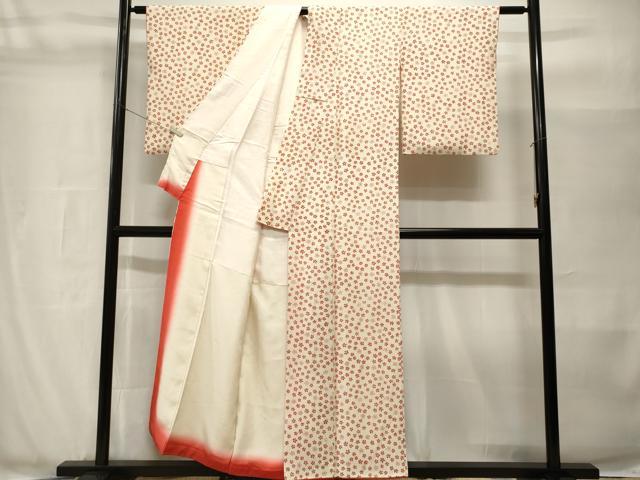 平和屋着物■上質な小紋 舞桜文 正絹 逸品 CABH8967ev