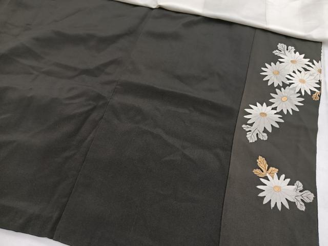 平和屋着物■豪華黒留袖 刺繍 松竹梅 金銀糸 正絹 逸品 BAAX3583yc