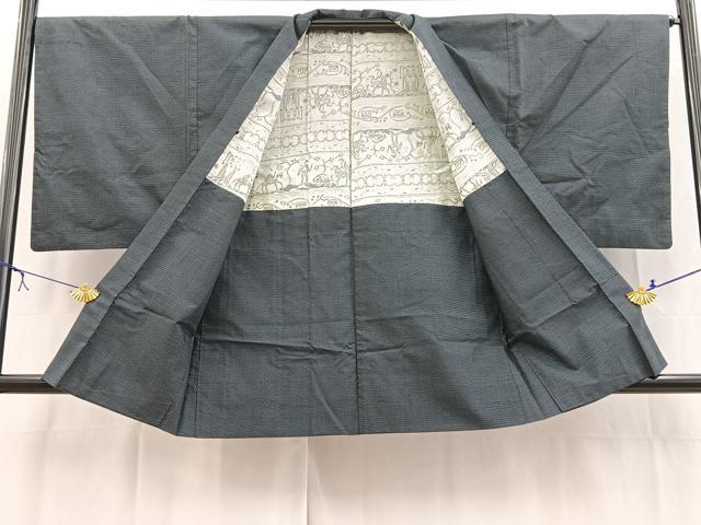 平和屋着物■男性 本場大島紬 アンサンブル 100亀甲 総詰め 正絹 逸品 BAAX3707yc