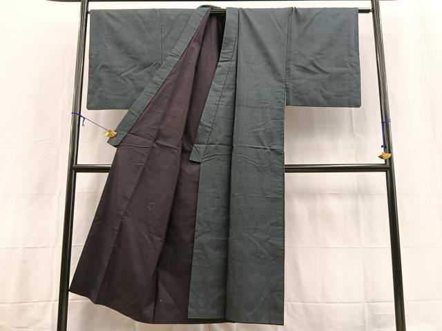 平和屋着物■男性 本場大島紬 アンサンブル 100亀甲 総詰め 正絹 逸品 BAAX3707yc