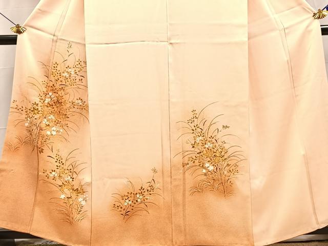 平和屋着物■訪問着 秋草文 暈し染め 正絹 逸品 BAAX3790yc
