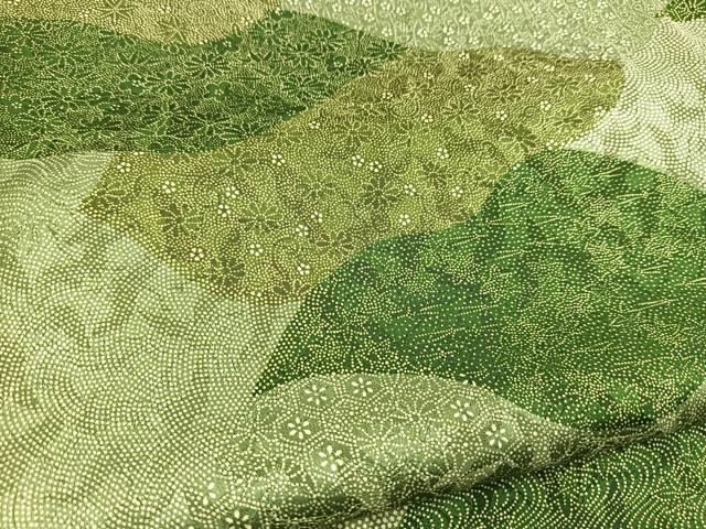 平和屋着物■上質な小紋 切嵌花文 正絹 逸品 BAAX3787yc