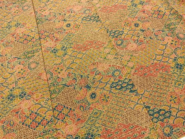平和屋着物■上質な小紋 熨斗花文 正絹 逸品 BAAX3844yc
