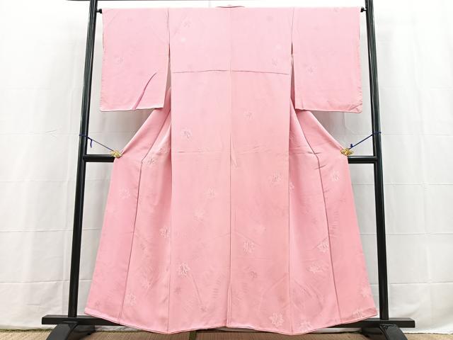 平和屋着物●上質な小紋 地紋起こし 楓地紋 正絹 逸品 BAAX3940yc