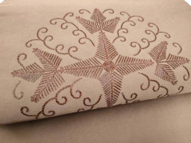 平和屋着物●西陣 川島織物 爪掻き本綴れ 八寸名古屋帯 総駒刺繍 松葉唐草文 正絹 逸品 CABI0259hy