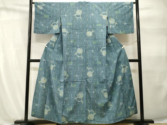 平和屋着物■上質な紬 簪 間道 背抜き仕立て 正絹 逸品 CABH9144ev