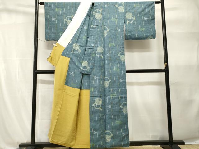 平和屋着物■上質な紬 簪 間道 背抜き仕立て 正絹 逸品 CABH9144ev