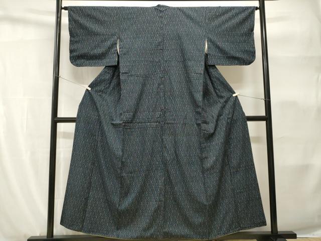 平和屋着物■上質な紬 亀甲柄 正絹 逸品 CABH9155ev