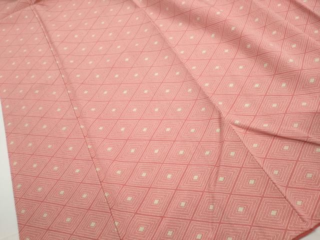 平和屋着物■上質な小紋 菱文 正絹 逸品 DABH1096qa