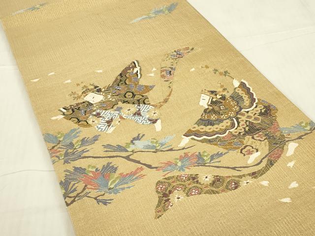 平和屋着物*夏物 明綴れ 袋帯 童子遊び 金糸 正絹 逸品 DABG0617az