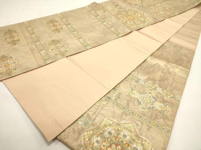 平和屋着物◎六通柄袋帯 正倉院花文 金銀糸 正絹 逸品 DABH1553cd