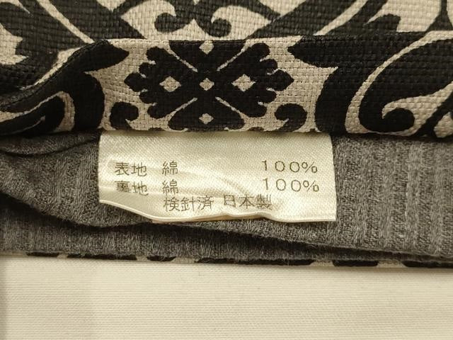 平和屋着物●半幅帯 洋花唐草文 綿 未使用 AABJ2196sx