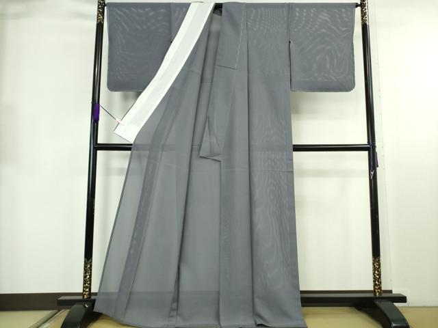 平和屋本店*極上 夏物 京都祇園の老舗 ぎをん齋藤 色無地・長襦袢セット 絽 藍墨茶色 たとう紙付き 逸品 未使用 DZAB6316kh6