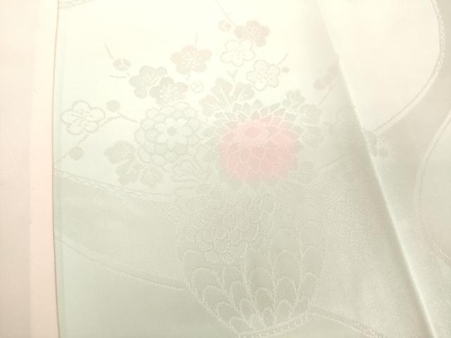 平和屋着物●振袖用長襦袢 無双仕立て 半衿刺繍 花籠地紋 暈し染め 正絹 逸品 DABG8211ps
