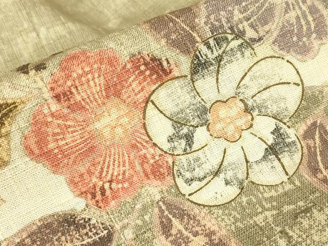 平和屋着物▽訪問着 単衣 生紬 辻が花 正絹 逸品 DABG0704az