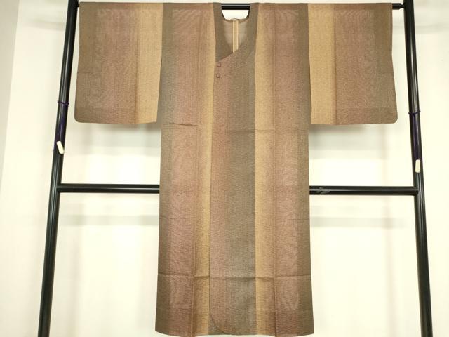 平和屋着物▽道行コート スリーシーズン 春夏秋 塵除け 間道 鈴乃屋扱い ロング丈 正絹 逸品 DABG0718az