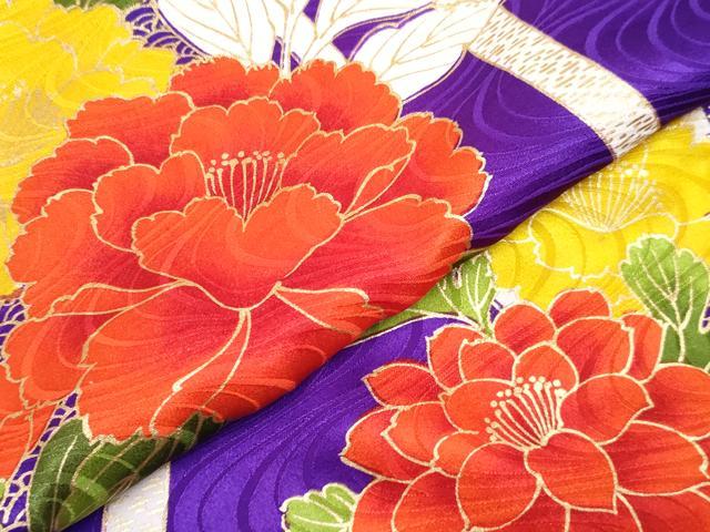 平和屋着物∵女の子 十三参り 子供 祝着・長襦袢(袷・半衿刺繍)セット 立涌牡丹花文 金彩 逸品 DABG3008ma