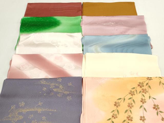 平和屋着物★和装小物 帯揚げ10枚セット 正絹 逸品 DABG6352xg