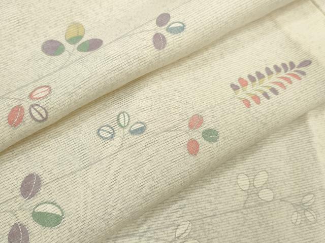 平和屋着物*夏物 小紋 絽 萩 銀彩 正絹 逸品 未使用 CABH7838ze