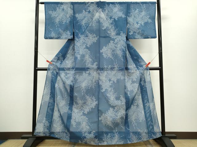 平和屋着物*夏物 小紋 絽 草木文 洗える着物 CABH7845ze