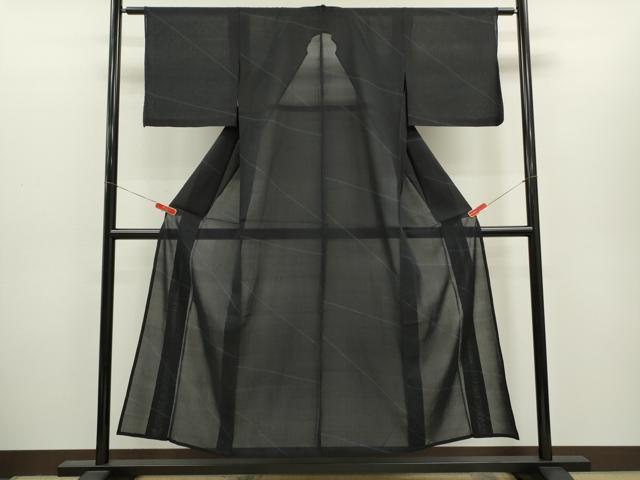 平和屋着物*夏物 紗紬 斜線文 正絹 逸品 CABH7858ze