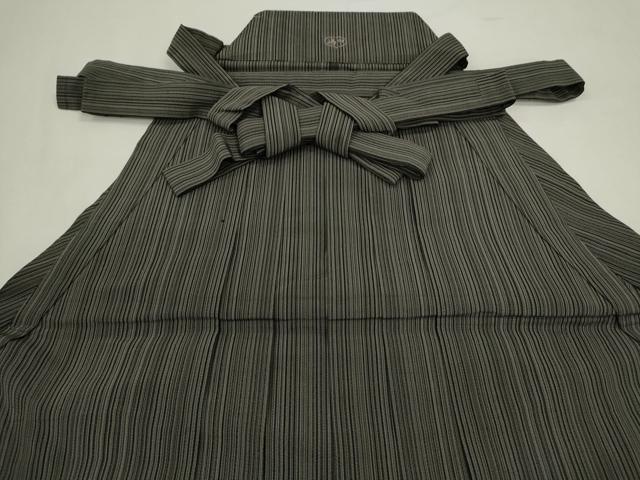平和屋着物*夏物 男性 行灯袴 縦絽 縞 正絹 逸品 CABH7860ze