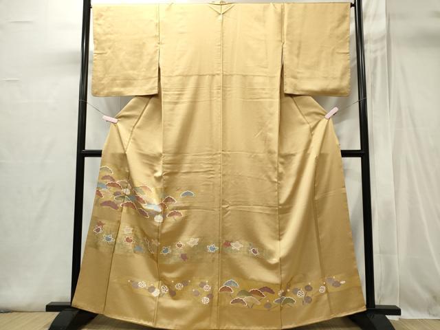平和屋着物■豪華色留袖 駒刺繍 花松文 金彩 正絹 逸品 CABI6414ou