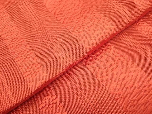 平和屋着物*夏物 本場筑前博多織 八寸名古屋帯 紗献上 緋色 正絹 逸品 DABF0399ea