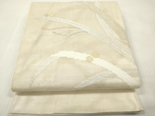 平和屋着物*夏物 太鼓柄袋帯 露芝文 金糸 正絹 逸品 DABF0420ea